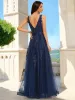 A-Line/Princess V-Neck Sleeveless Lace Prom Dresses sold by Lavetir