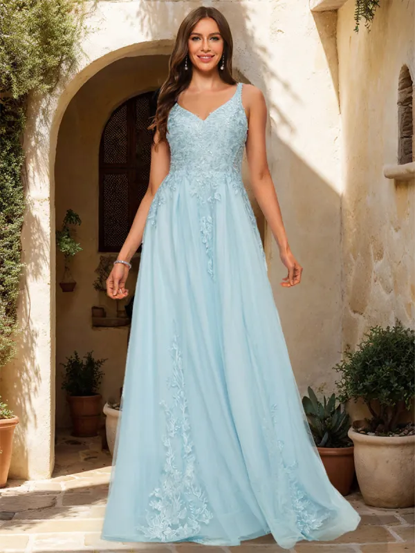 A-Line/Princess Sweetheart Sleeveless Rhinestone Prom Dresses sold by Lavetir