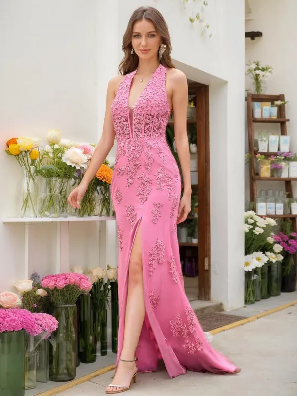 Trumpet/Mermaid Halter Sleeveless Beading Prom Dresses sold by Lavetir