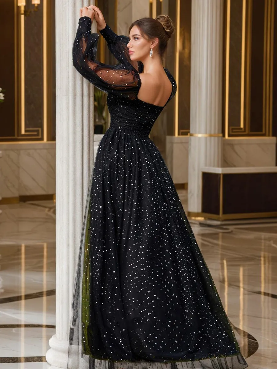 Ball Gown Sweetheart Long Sleeves Pleats Prom Dresses sold by Lavetir product image thumbnail 2