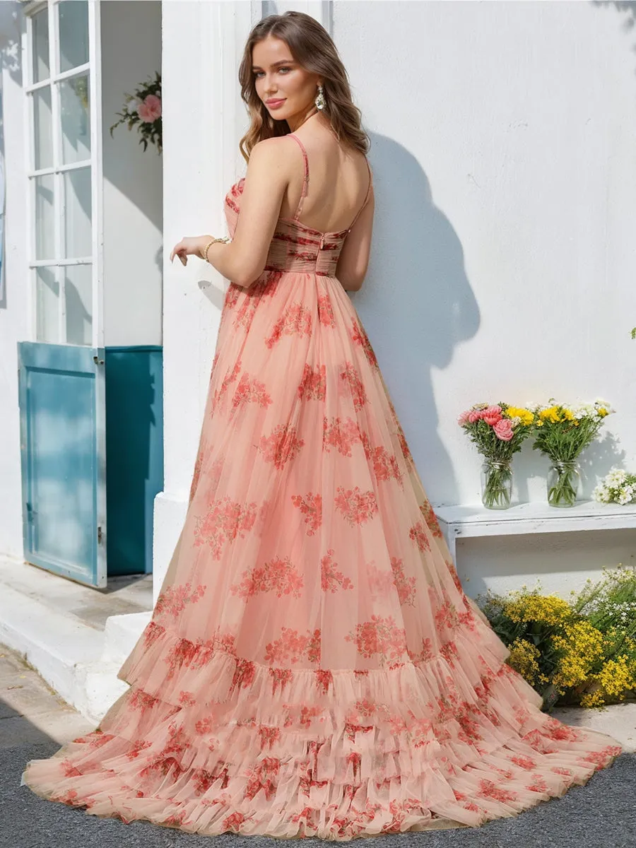 Ball Gown Sweetheart Sleeveless Tiered Prom Dresses sold by Lavetir product image thumbnail 2