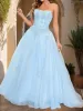 Ball Gown Strapless Sleeveless Applique Prom Dresses sold by Lavetir