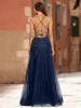 A-Line/Princess Scoop Sleeveless Applique Prom Dresses sold by Lavetir