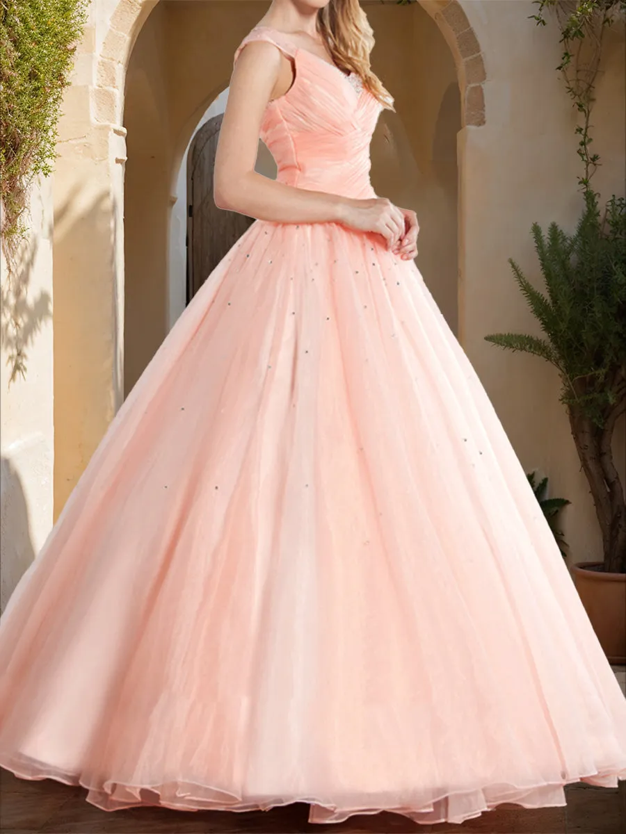 Ball Gown V-Neck Sleeveless Sequins Prom Dresses sold by Lavetir product image thumbnail 3