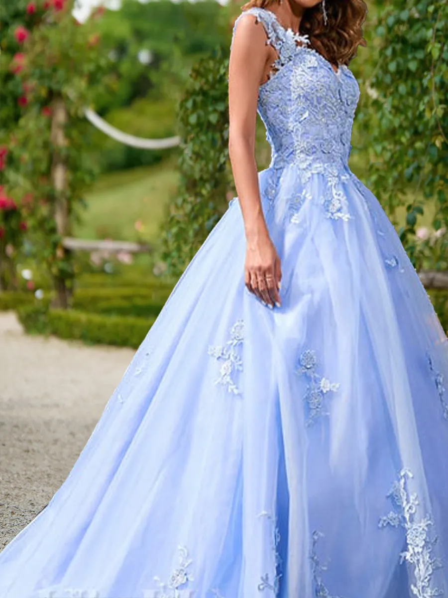 Ball Gown Sweetheart Sleeveless Lace Prom Dresses sold by Lavetir product image thumbnail 3