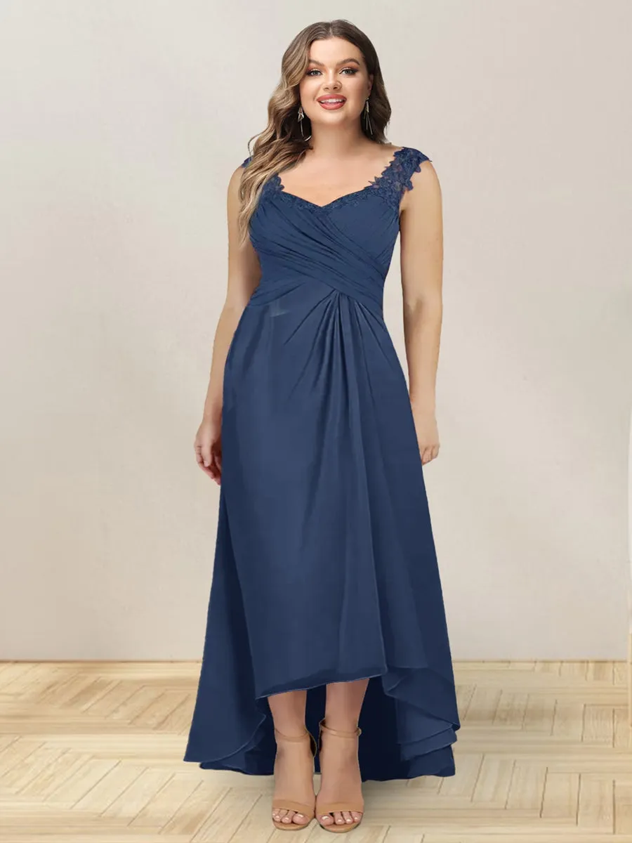 A-Line/Princess Sleeveless Long Formal Plus Size Evening Dresses With Ruffles & Jacket sold by Lavetir product image thumbnail 3