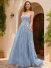 A-Line/Princess V-Neck Sleeveless Appliques Prom Dresses sold by Lavetir