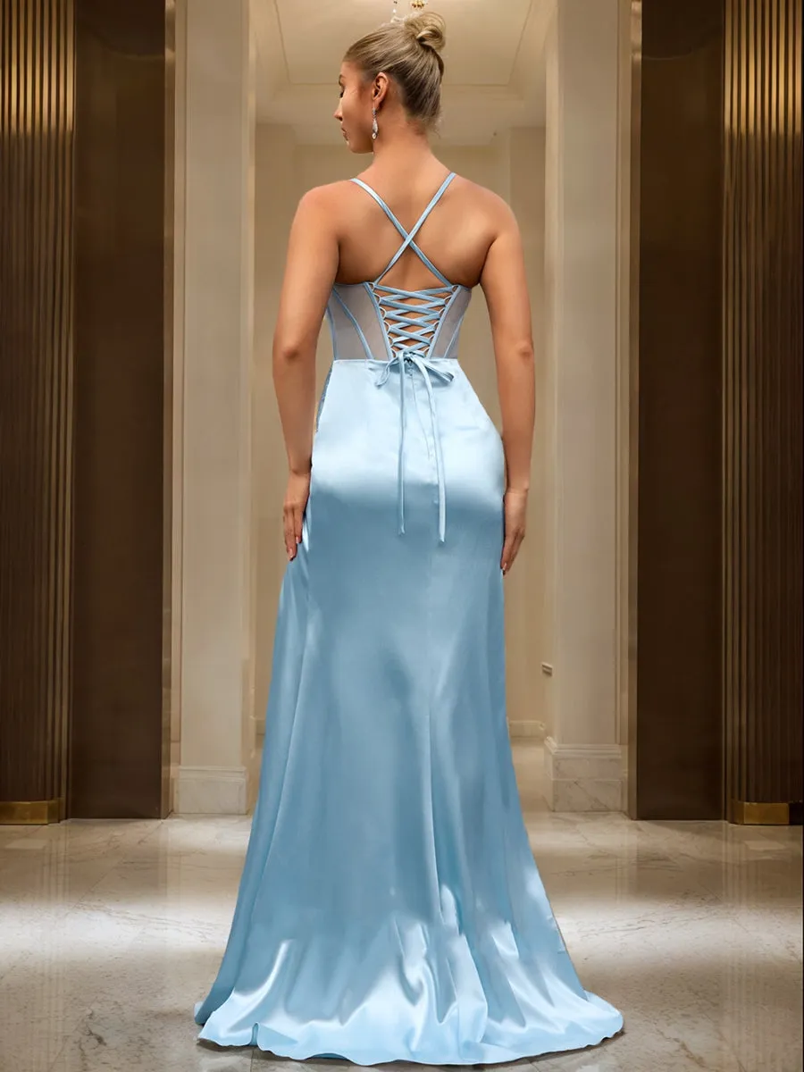 Trumpet/Mermaid Sweetheart Sleeveless Ruched Prom Dresses sold by Lavetir product image thumbnail 2