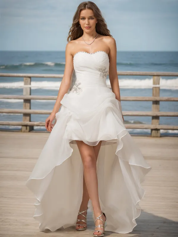 A-Line/Princess Sweetheart Sleeveless Sequins Wedding Dresses sold by Lavetir