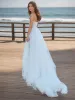 A-Line/Princess Strapless Long Sleeves Split Side Wedding Dresses sold by Lavetir
