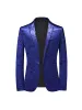 Tailored Fit Single Breasted One-button Solid Colored Men's Wedding Suits sold by Lavetir