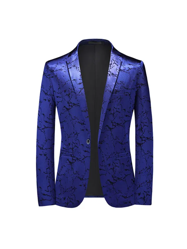 Tailored Fit Single Breasted One-button Solid Colored Men's Wedding Suits sold by Lavetir