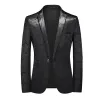Tailored Fit Single Breasted One-button Solid Colored Men's Wedding Suits sold by Lavetir