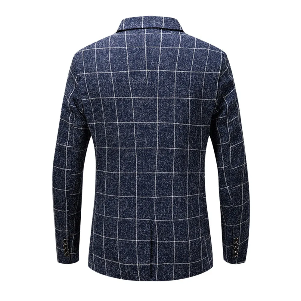 Tailored Fit Single Breasted One-button Striped Men's Wedding Suits sold by Lavetir product image thumbnail 2