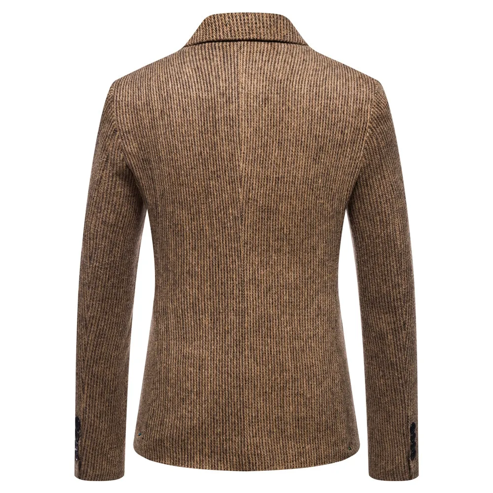 Tailored Fit Single Breasted One-button Striped Men's Wedding Suits sold by Lavetir product image thumbnail 2