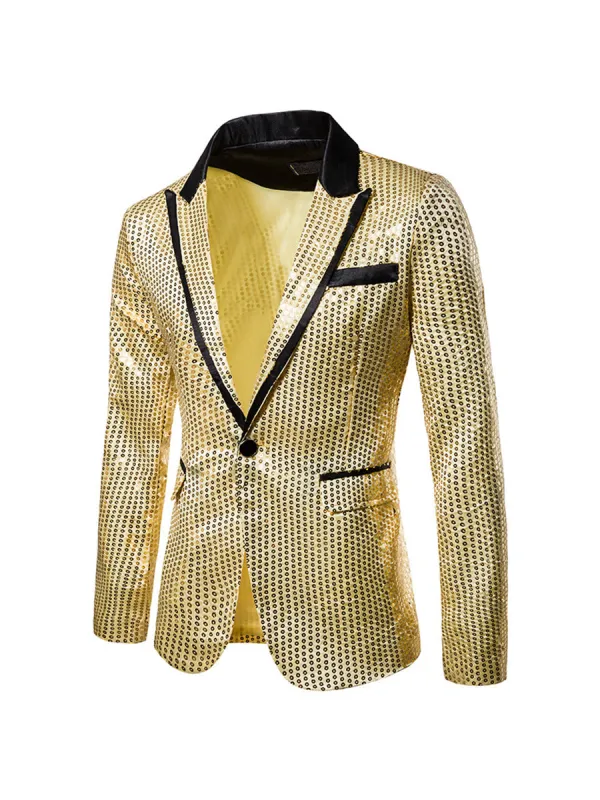 Tailored Fit Single Breasted One-button Solid Colored Men's Wedding Suits sold by Lavetir