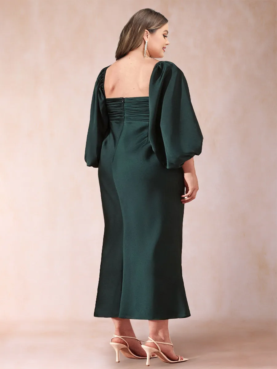 Sheath/Column Sweetheart Ruched Long Sleeves Elegant Plus Size Evening Dresses sold by Lavetir product image thumbnail 2