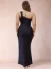 Sheath/Column One-Shoulder Ruched Ankle-Length Satin Plus Size Mother of the Bride Dresses sold by Lavetir