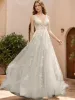 Ball Gown V-Neck Sleeveless Sequins Wedding Dresses sold by Lavetir