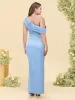 Sheath/Column One-Shoulder Sleeveless Plus Size Bridesmaid Dresses With Split Side sold by Lavetir