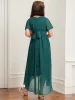 A-Line/Princess Scoop Short Sleeves Ruched Junior Bridesmaid Dresses sold by Lavetir