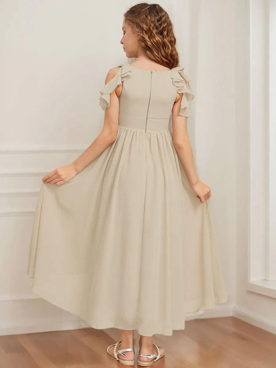 A-Line/Princess Scoop Sleeveless Ruffles Junior Bridesmaid Dresses sold by Lavetir product image thumbnail 2