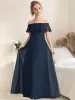 A-Line/Princess Off-the-Shoulder Short Sleeves Ruched Junior Bridesmaid Dresses sold by Lavetir