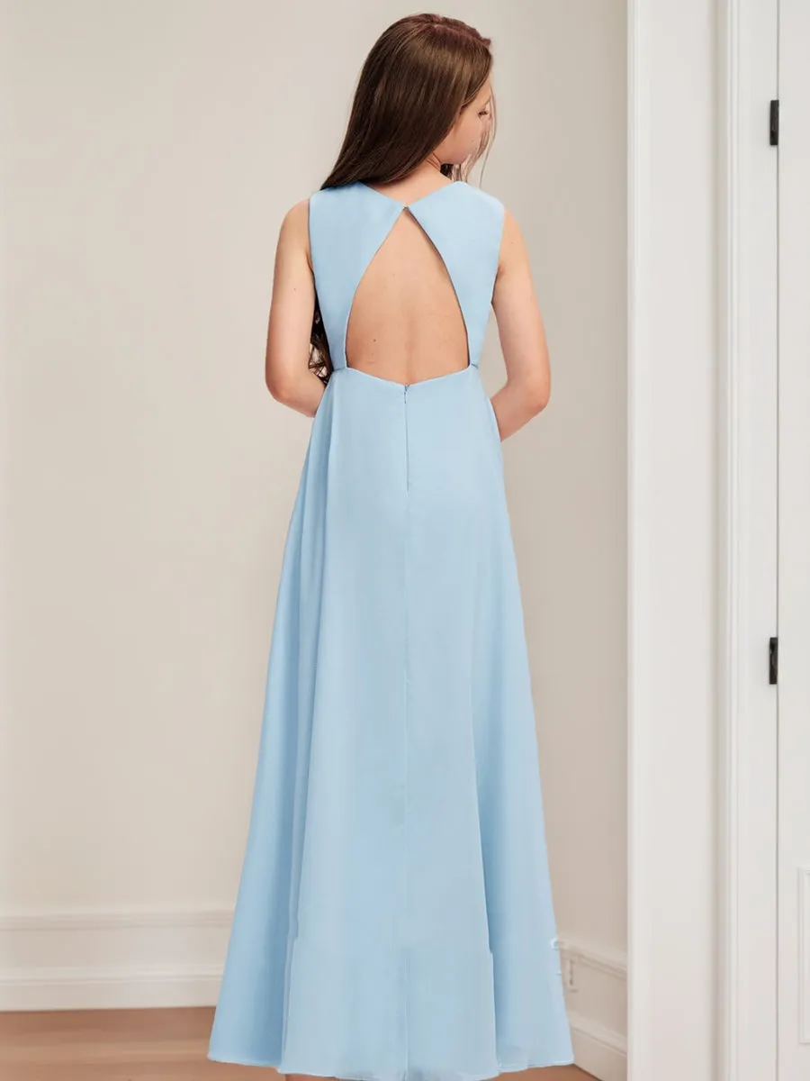 A-Line/Princess Scoop Sleeveless Ruffles Junior Bridesmaid Dresses sold by Lavetir product image thumbnail 2