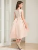 A-Line/Princess Scoop Sleeveless Beading Junior Bridesmaid Dresses sold by Lavetir