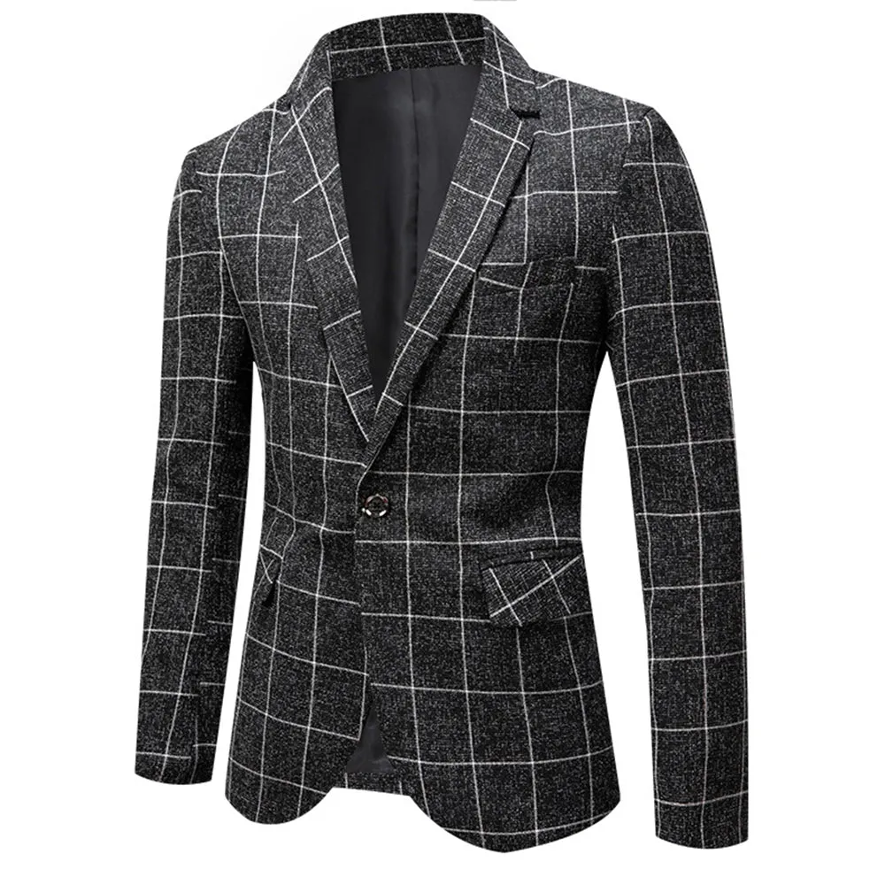 Tailored Fit Single Breasted One-Button Striped Men's Party Dress sold by Lavetir product image thumbnail 3