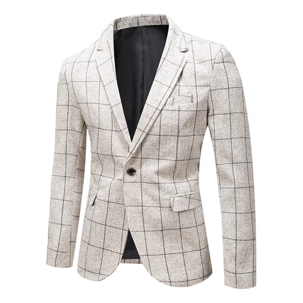 Tailored Fit Single Breasted One-Button Striped Men's Party Dress sold by Lavetir product image thumbnail 4