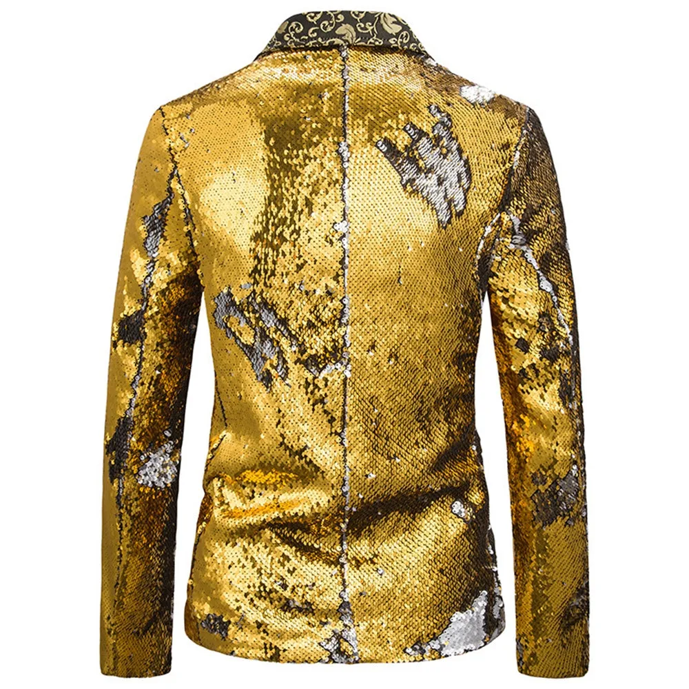 Tailored Fit Single Breasted Sequin Men's Party Jacket sold by Lavetir product image thumbnail 2