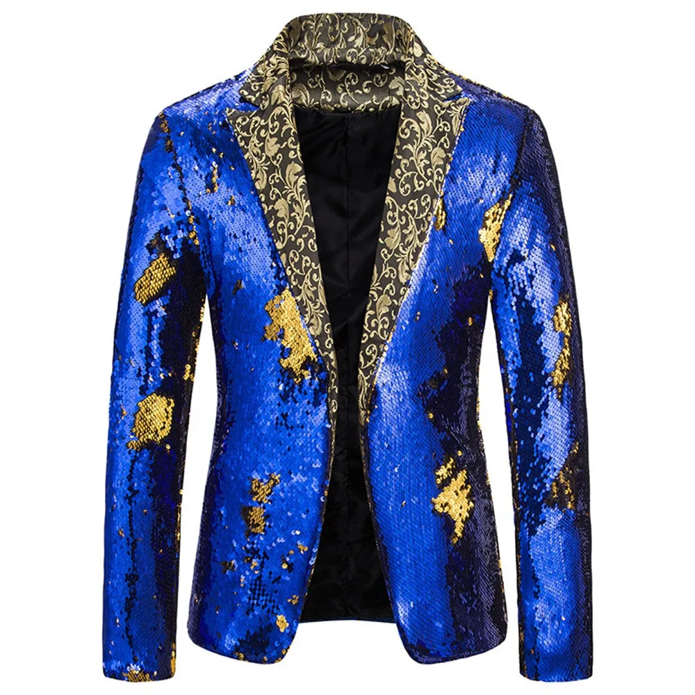 Tailored Fit Single Breasted Sequin Men's Party Jacket sold by Lavetir product image thumbnail 4