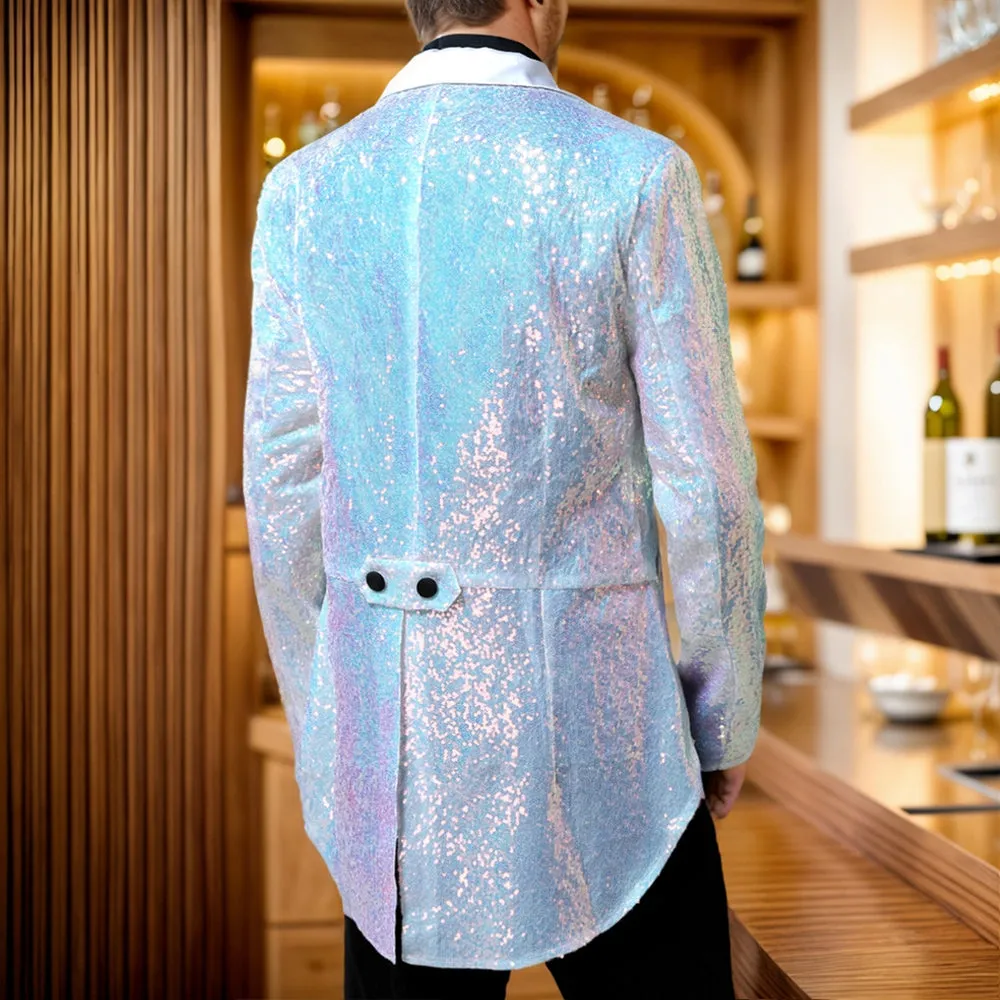 Tailored Fit Single Breasted Six-Button Sequin Colored Men's Party Jacket sold by Lavetir product image thumbnail 2