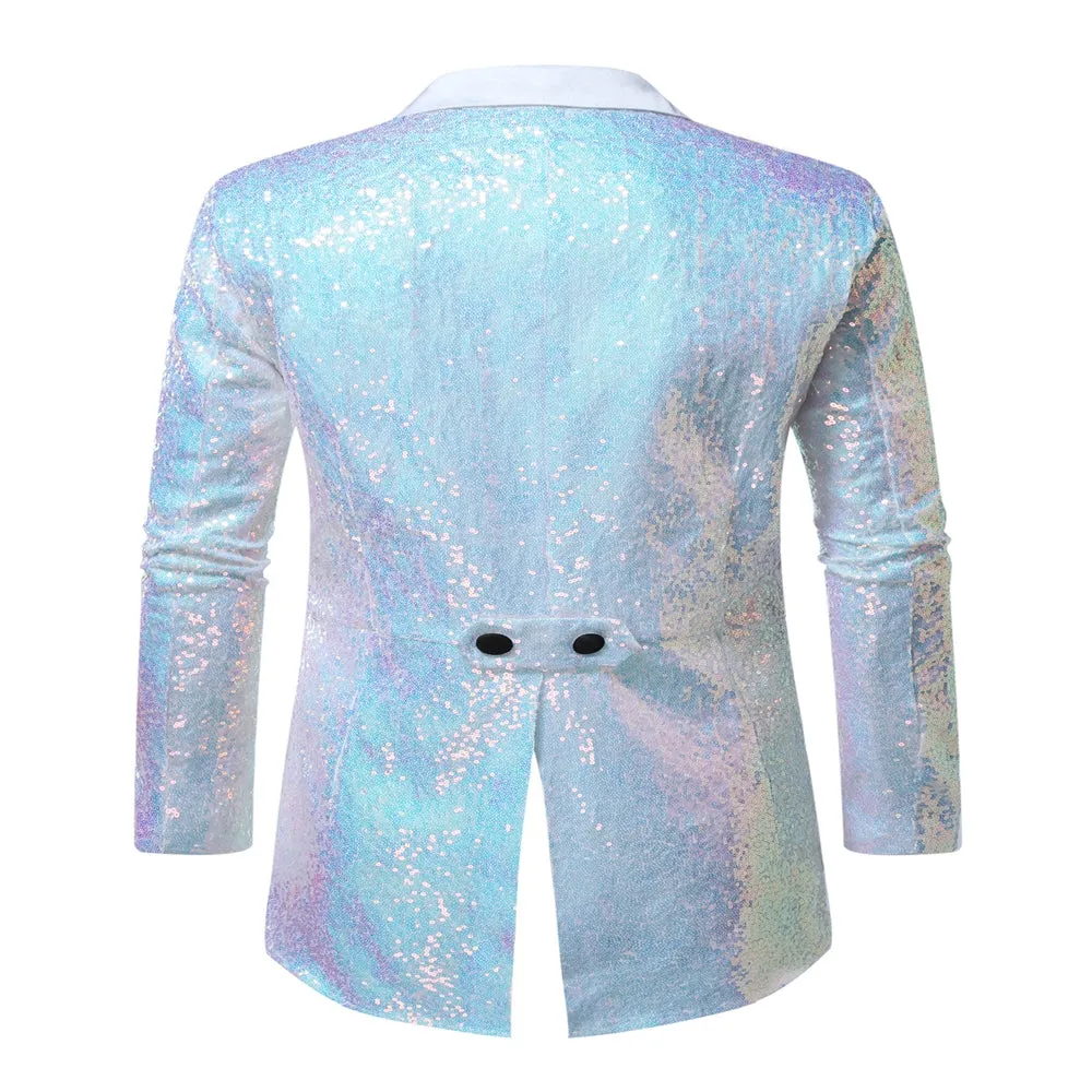 Tailored Fit Single Breasted Six-Button Sequin Colored Men's Party Jacket sold by Lavetir product image thumbnail 4