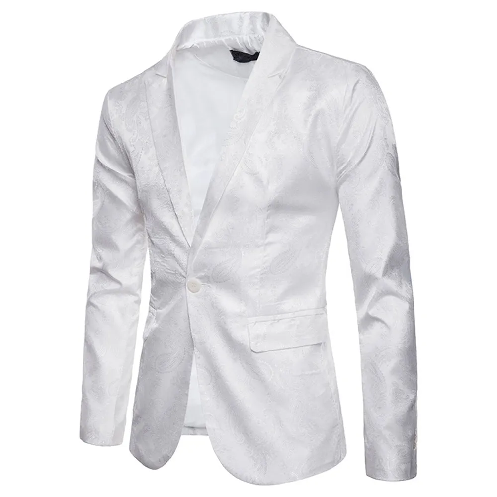 Tailored Fit Single Breasted One-Button Printed Colored Men's Wedding Suits sold by Lavetir product image thumbnail 4