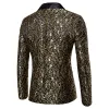 Men's Tailored Fit Single Breasted One-Button Printed Party Jacket sold by Lavetir