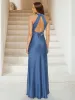 A-Line/Princess Halter Sleeveless Ruched Bridesmaid Dresses sold by Lavetir