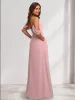 A-Line/Princess Halter Sleeveless Ruched Bridesmaid Dresses sold by Lavetir