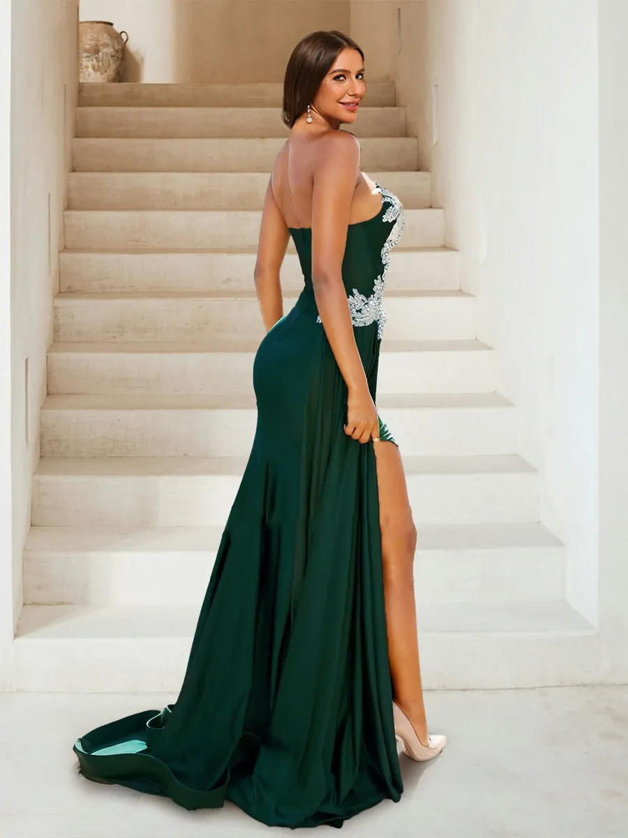 Trumpet/Mermaid Strapless Sleeveless Split Side Bridesmaid Dresses sold by Lavetir product image thumbnail 2