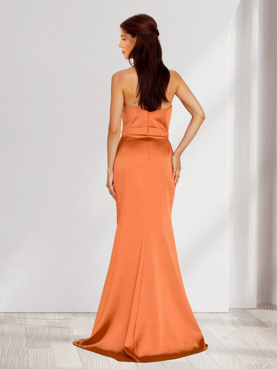 Trumpet/Mermaid Strapless Sleeveless Pleats Bridesmaid Dresses sold by Lavetir product image thumbnail 2