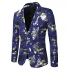Tailored Fit Notched Lapel Single Breasted One-button Men's Party Jacket sold by Lavetir