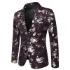 Tailored Fit Notched Lapel Single Breasted One-button Men's Party Jacket sold by Lavetir