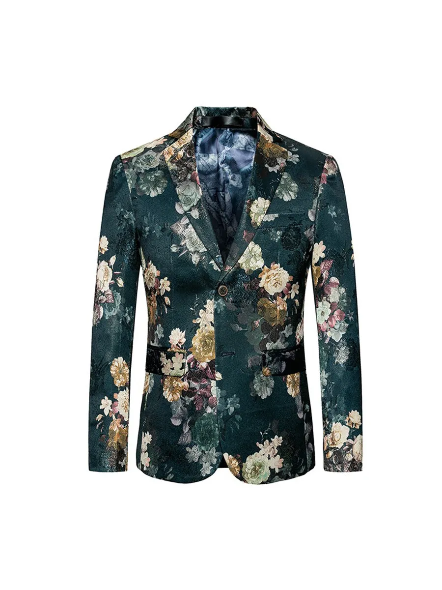 Tailored Fit Notched Lapel Breasted Two-Buttons Beach Men's Party Jacket sold by Lavetir