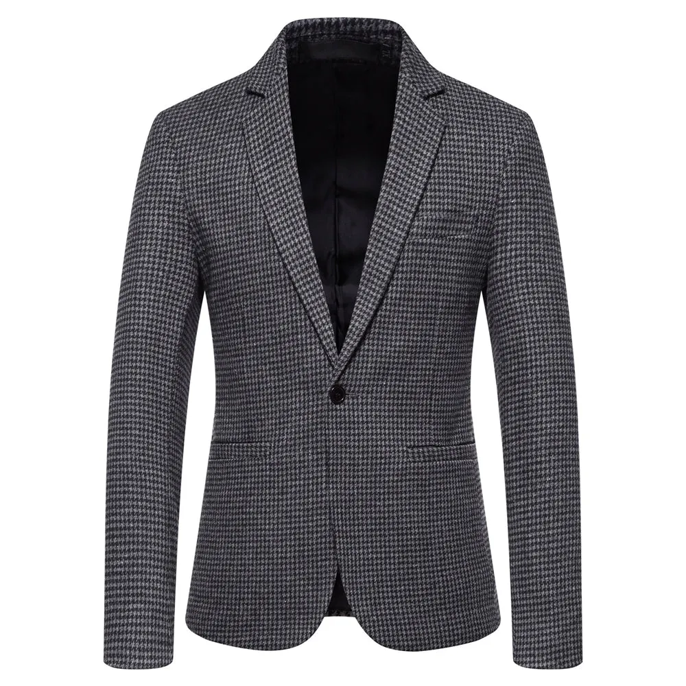Tailored Fit Notched Lapel Single Breasted One-button Striped Men's Party Jacket sold by Lavetir product image thumbnail 3