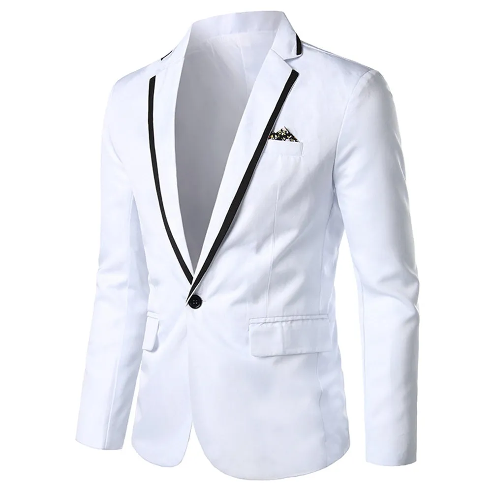 Tailored Fit Notched Lapel Single Breasted One-button Men's Party Jacket sold by Lavetir product image thumbnail 5