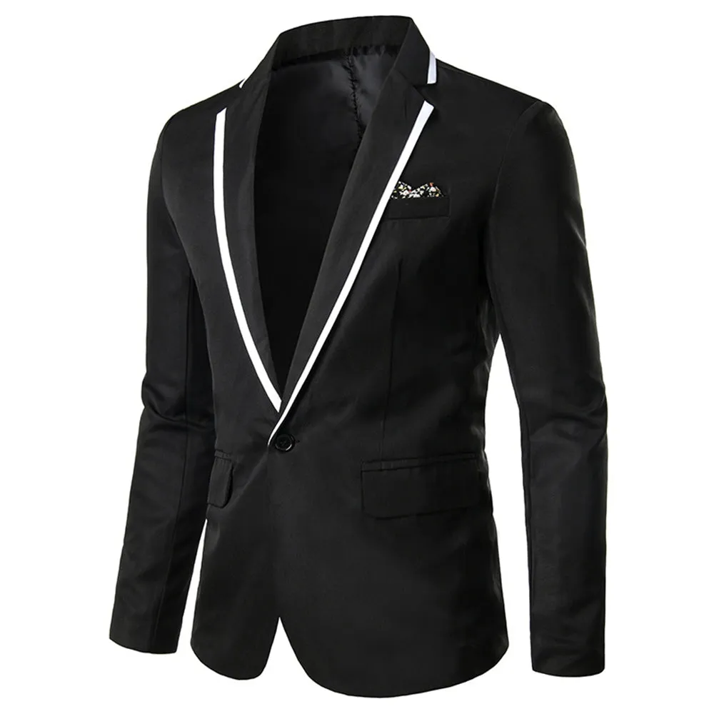 Tailored Fit Notched Lapel Single Breasted One-button Men's Party Jacket sold by Lavetir product image thumbnail 4