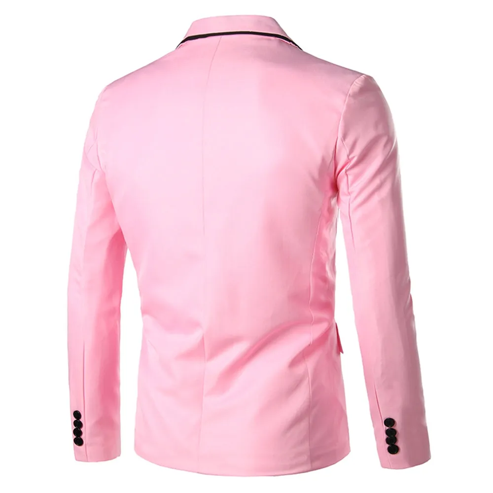 Tailored Fit Notched Lapel Single Breasted One-button Men's Party Jacket sold by Lavetir product image thumbnail 2