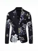 Tailored Fit Notched Lapel Single Breasted One-button Men's Party Jacket sold by Lavetir