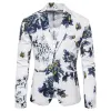 Tailored Fit Notched Lapel Single Breasted One-button Men's Party Jacket sold by Lavetir